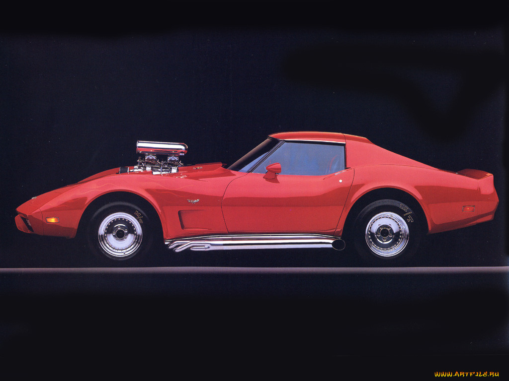 corvette, muscle, car, 1977, 